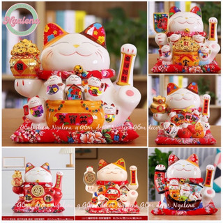 Mèo thần tài Thiên kim vạn lượng, mèo may mắn Neko maneki (16-20-25-32Cm)