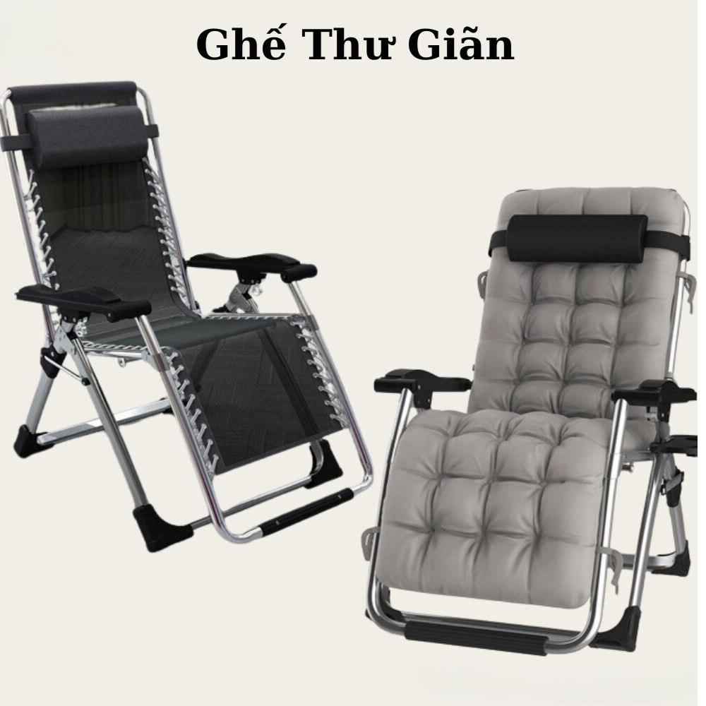 Ghế Thư Giãn Cao Cấp HAPO Có Đệm Điều Chỉnh Tư Thế, Ghế Xếp Dã Ngoại Du Lịch Câu Cá, ghế gấp gọn