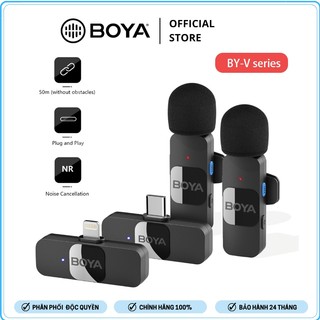 Boya by-v1/v2 micro không dây cho iphone mini mic cài áo ios mfi lightning dùng livestream dành cho điện thoại