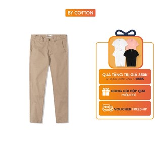 Quần Kaki Dài Nam Màu Nâu Cao Cấp Chinos Brown 2.0 BY COTTON
