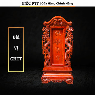 Bài vị Song Long gỗ Hương Cao 41 51 Cm nhận đục chữ theo yêu cầu