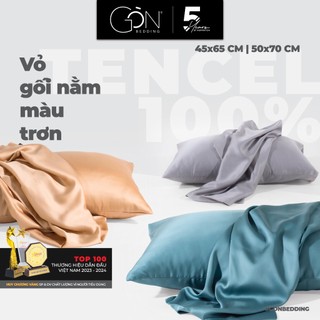 [Nhiều màu] 01 Vỏ Gối Nằm Gòn Bedding Lụa Tencel 60s Cao Cấp Màu Trơn 50x70 cm