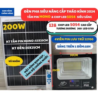 Đèn năng lượng mặt trời 200w,300w,400w, cao cấp siêu sáng. đèn pha led sáng liên tục 15h.bảo hành 24 tháng