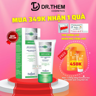 DERMACOS Sữa Rửa Mặt Farmona Dermacos Anti Acne Deep Cleansing Gel 150ml, Sạch Sâu Ngừa Mụn, Cho Da Dầu- Dr Thêm