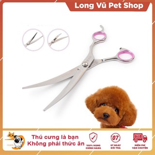  Kéo cong kéo cắt tỉa lông chó mèo 6inch kéo cắt lông chó  - Long Vũ Pet Shop 