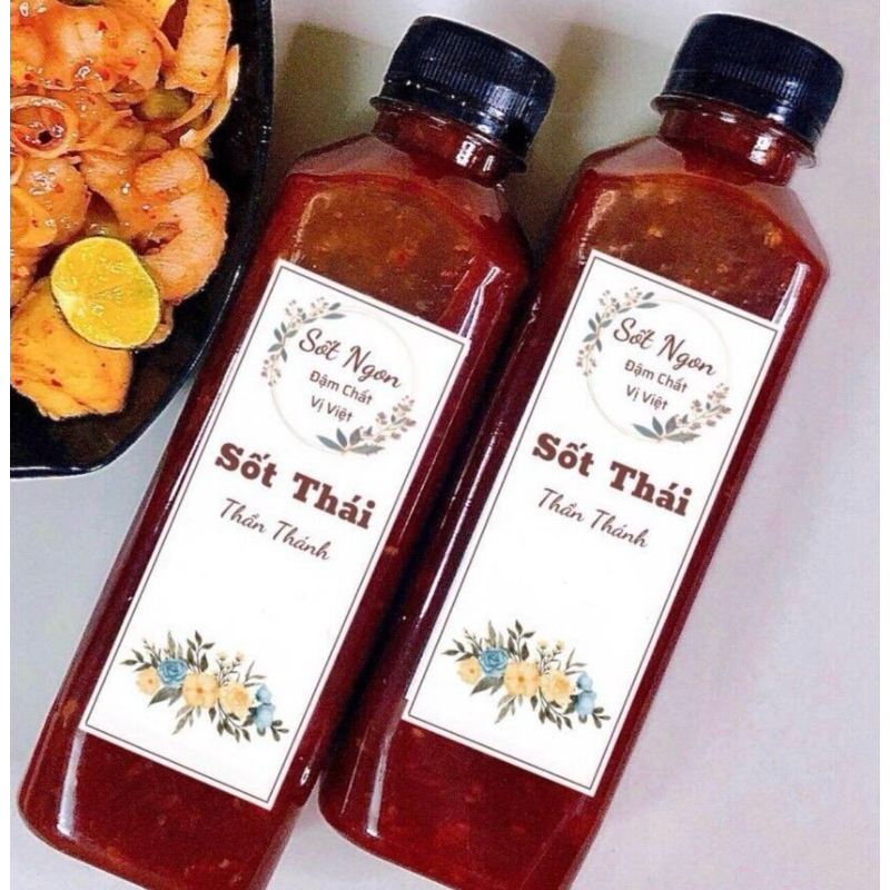 combo 2 chai sốt thái trộn chân gà , sốt chấm hoa quả