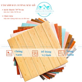 XỐP DÁN TƯỜNG 3D, GIẢ GỖ KÍCH THƯỚC 70x70 CM