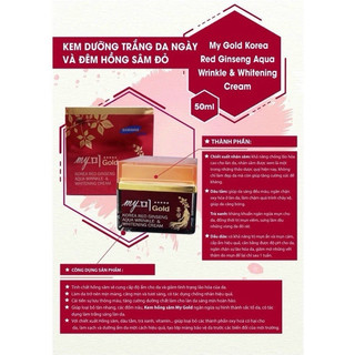 [AUTH] KEM HỒNG SÂM MY GOLD HÀN QUỐC