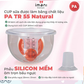 Cup imani/cốc hứng sữa/cup rảnh tay imani silicon mẫu mới nhất