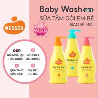Sữa Tắm Gội Wesser tắm gội toàn thân cho bé sơ sinh 2 in 1 200ml  500ml đủ hương