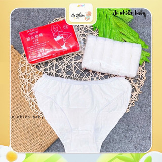 Quần xì cotton sau sinh cho mẹ (bịch 6 cái)-quần lót mặc 1 lần (hoặc có thể giặt lại,tái sử dụng)