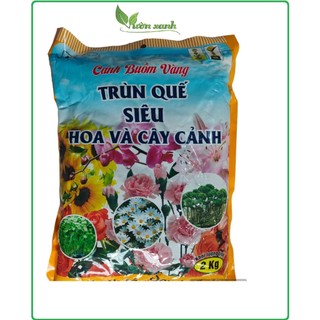Phân trùn quế nguyên chất 2kg, phân trùn quế siêu hoa cây cảnh