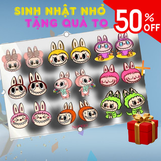 Sticker Nail dán móng, miếng dán móng tay ticker LABUBU hình dán móng 3D dán nail