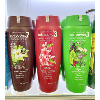 Dầu Gội Dược Liệu Thái Dương 3 Và 7 Chai 200ml Sao Thái Dương - Chống Rụng Tóc, Dưỡng Tóc Mềm Mượt, Hết Gàu, Xơ Ngứa