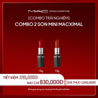  2 son MAC mini Macximal Matte 1.8g x2 hiệu ứng lì, mềm mại như lụa