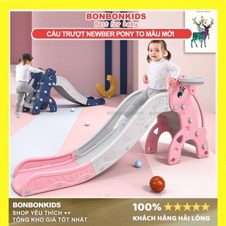(Máng dài, bậc thang kín) CẦU TRƯỢT CHO BÉ NEWBER NHIỀU MẪU - CẦU TRƯỢT ĐƠN PONY TO MẪU MỚI