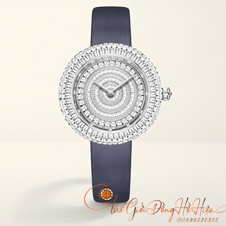 Đồng hồ nữ davena 32091 dây da xanh đen silver chính hãng 39mm