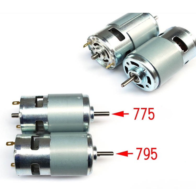 Động Cơ 775 12-24VDC 12000V/P 2 bạc đạn trục tròn và trục D ( Mới 100%- Siêu Khỏe )