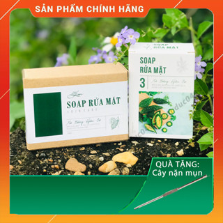SOAP rửa mặt khổ qua, sữa rửa mặt khổ qua, xà bông khổ qua LIM - mướp đắng, tía tô, hương nhu - thuần thiên nhiên