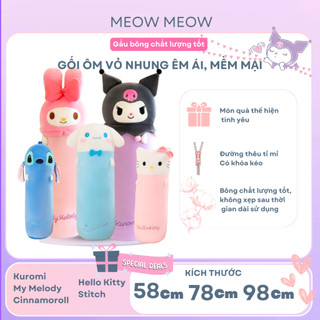 Gối ôm cho bé hình Kuromi, My Melody, Hello Kitty, Cinnamoroll siêu đáng yêu, êm ái mềm mại nhồi bông gối ôm cho bé