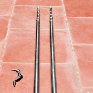 sào bẫy chim 5m-7m inox tặng lưỡi hái hoa quả tặng móc cán vợt inox câu cá