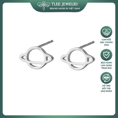 Khuyên tai bạc TLEE hình khối trái đất xinh xắn TLEE JEWELRY B0148