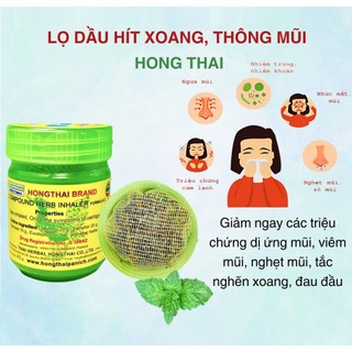 Lọ Dầu Hít Thông Mũi Thảo Dược Hong Thai Hàng Nội Địa - Hũ Hít Xanh HONGTHAI Giảm Xoang, Đau Đầu, Cảm, Chóng Mặt