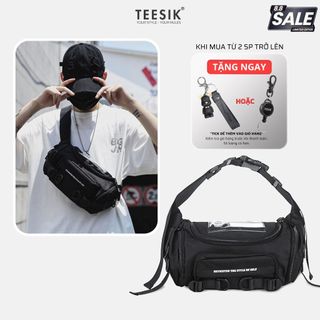 Túi bao tử nam TEE SIK túi đeo chéo nam đeo hông chống nước nhiều ngăn chất liệu canvas TS02