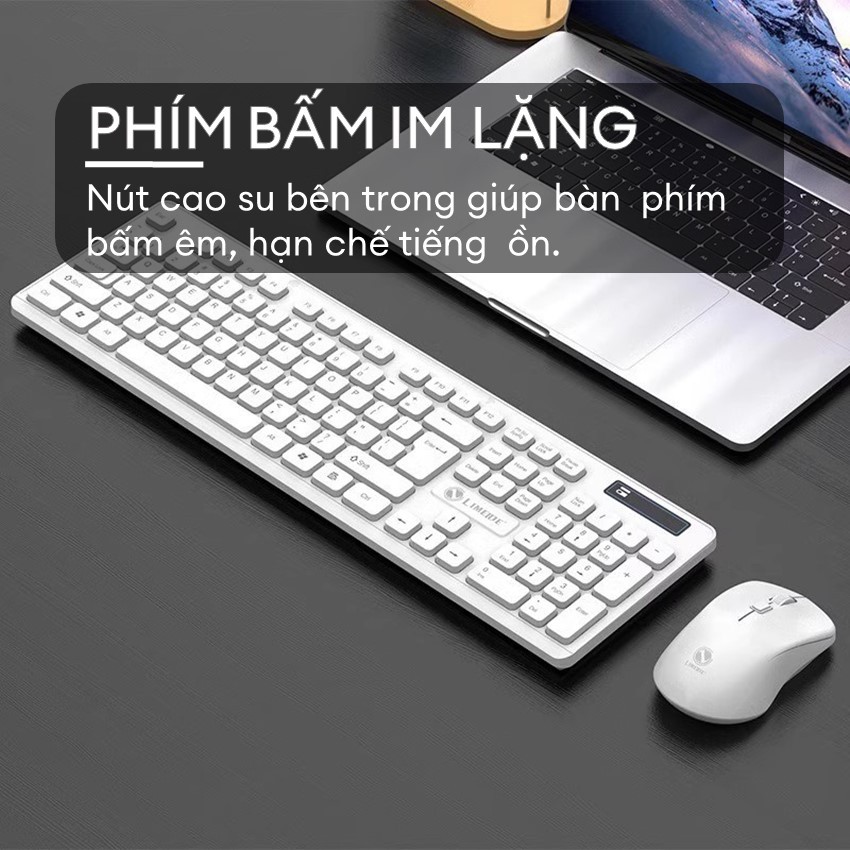 Bàn Phím Không Dây Kèm Chuột Máy Tính Combo USB Wireless 2.4Ghzz | BigBuy360 - bigbuy360.vn