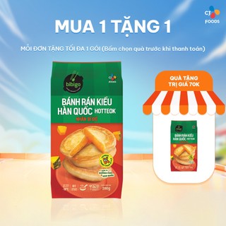 [HCM] Bánh rán Hàn Quốc Hotteok Bibigo - nhân Phô mai tan chảy/ Mozzarella/ Bí đỏ (4 bánh to nhân đầy)