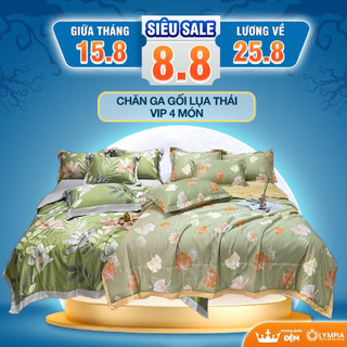 Chăn ga gối lụa thái VIP 4 món