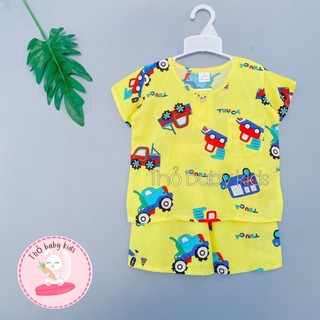 Bộ lanh, tole bé trai, bộ lanh mặc nhà bé trai shop thỏ baby kids