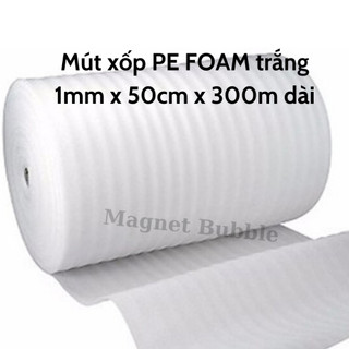 Mút xốp pe foam 1mm x 53cm x 300m