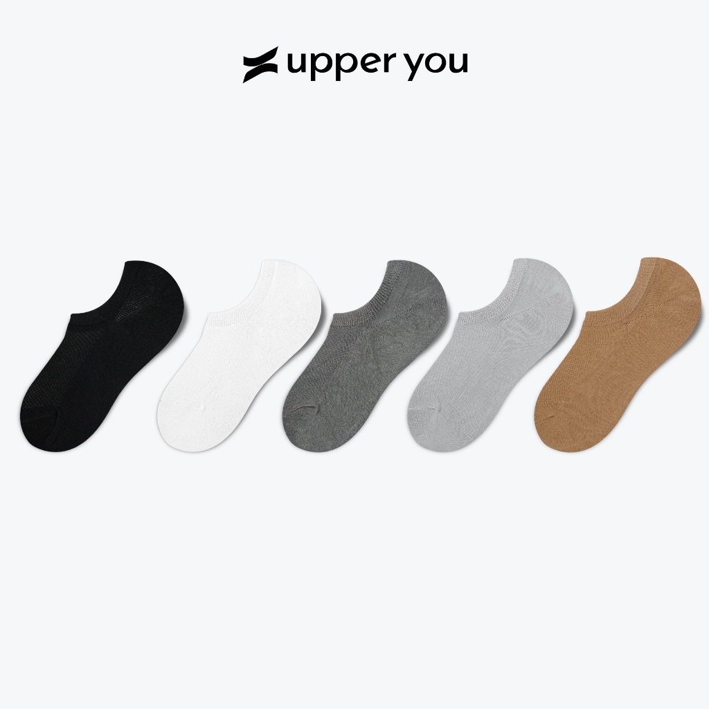 Tất Vớ Lười Nam Có Đệm Silicon UPPER YOU Dệt Lưới Thoáng Khí Chống Tuột Gót Chân - BSM1001