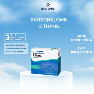 Kính áp tròng Bausch Lomb dùng 3 tháng không màu, lens mắt trong suốt có độ cận - Lens Optic