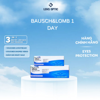 Kính áp tròng Bausch Lomb dùng 1 ngày không màu, lens trong suốt có độ cận - Lens Optic
