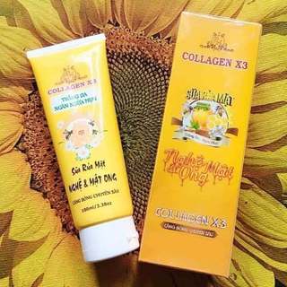 Sữa rữa mặt Collagen X3 Nghệ Mật Ong