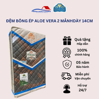 Đệm bông ép Kim Cương Aloe vera Fiber mix Foam 2 mảnh thoáng mát lưu thông không khí