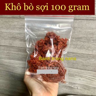 100 gram khô bò sợi ăn bánh tráng.