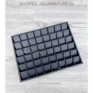 Khay đựng hoa tai da 48 ô màu đen, trắng size 24x32cm decor cho shop Quânstore79