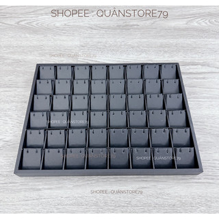 Khay đựng hoa tai da 48 ô màu đen, trắng size 24x32cm decor cho shop Quânstore79
