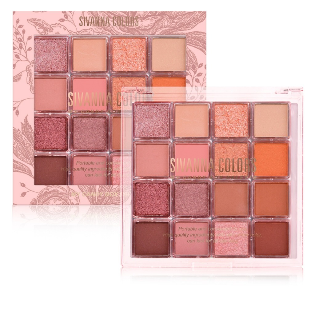 Phấn mắt Sivanna 16 ô có nhũ My Candy Box Palette HF150 - Bảng màu mắt có nhũ