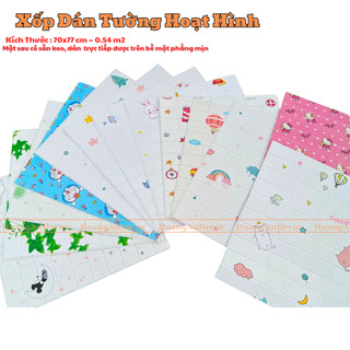 Xốp dán tường hoạt hình, kích thước 70x77 cm mặt sau có sẵn keo