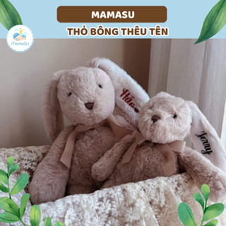 (CÓ SẴN) Thỏ Bông lông mềm thêu tên cho bé theo yêu cầu - Gấu bông Jellycat thêu tên, gối ôm trẻ em siêu dễ thương