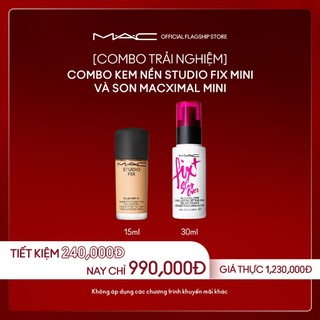  Combo MAC bao gồm kem nền Studio Fix mini 15ml và xịt khoáng Fix+ mini 30ml
