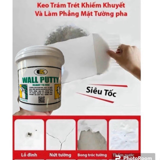  Hũ 1,5KG. keo wall putty trám vết nứt tường  keo vá tường . keo pha sẵn hàng công ty cao cấp 