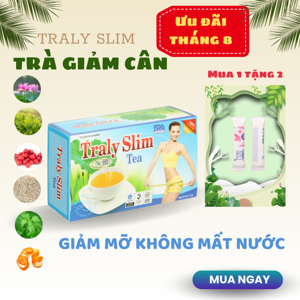 Trà Giảm Cân Traly Slim Tea - Vị Thanh Mát, Eo Thon Dáng Đẹp