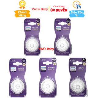 Núm ti Philips Avent Số 6 Natural Mẫu Mới dành cho bé 9 tháng+ Các Size Cho Bé - 1 Hộp 2 Cái - 1 Đổi 1 Nếu Lỗi NSX