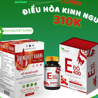 Combo ích huyết khang điều hòa kinh nguyệt, vitamin e đỏ ổn định nội tiết tố nữ