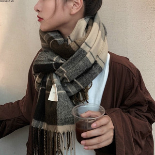Khăn len quàng cổ nam nữ khăn quảng cổ nữ ,choàng cổ nam,quà tặng Noel khăn đôi cặp nam nữ quà tặng mềm mịn nhẹ ấm nâu